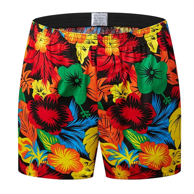 New Mens Underwear Boxers Shorts Casual Cotton Sleep Underpants High Quality Brands Plaid Loose Comfortable Homewear Panties