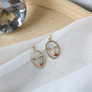 Punk Human Face Drop Earrings For Women Retro Abstract Hollow out Statement Hand Metal Fashion Dangle Earring Jewelry