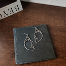 Punk Human Face Drop Earrings For Women Retro Abstract Hollow out Statement Hand Metal Fashion Dangle Earring Jewelry