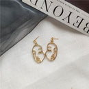 Punk Human Face Drop Earrings For Women Retro Abstract Hollow out Statement Hand Metal Fashion Dangle Earring Jewelry