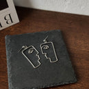 Punk Human Face Drop Earrings For Women Retro Abstract Hollow out Statement Hand Metal Fashion Dangle Earring Jewelry