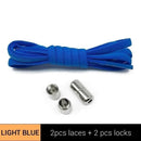 TILUSERO New Elastic Shoelaces Metal Capsule Button No Tie Shoe Laces