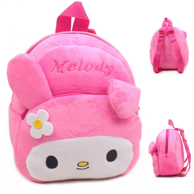 Fashion Children School Bags 3D Cartoon Print Plush Kids Backpack Kindergarten Boys and Girls School Bags Mini Backpack Book Bag