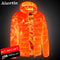 2020 NEW Men Heated Jackets Outdoor Coat USB Electric Battery Long Sleeves Heating Hooded Jackets Warm Winter Thermal Clothing