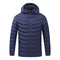 2020 NEW Men Heated Jackets Outdoor Coat USB Electric Battery Long Sleeves Heating Hooded Jackets Warm Winter Thermal Clothing