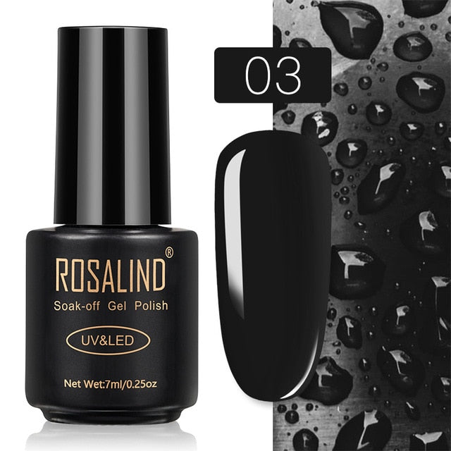 ROSALIND Gel Nail Polish Nail Art Vernis Semi Permanant UV Primer Manicure 7ML Top Coat Primer Gel Lak Hybrid Nail Polishes