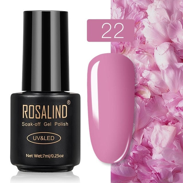 ROSALIND Gel Nail Polish Nail Art Vernis Semi Permanant UV Primer Manicure 7ML Top Coat Primer Gel Lak Hybrid Nail Polishes