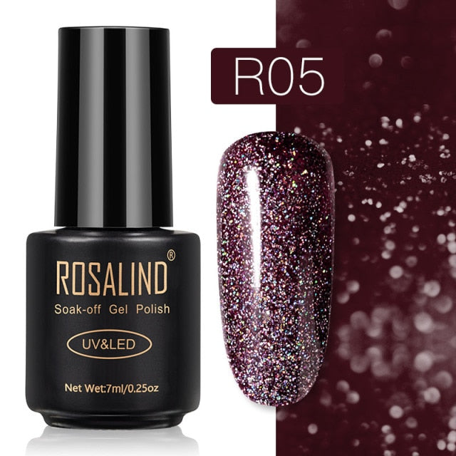 ROSALIND Gel Nail Polish Nail Art Vernis Semi Permanant UV Primer Manicure 7ML Top Coat Primer Gel Lak Hybrid Nail Polishes