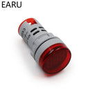 DIY Mini Digital Voltmeter 22mm Round AC 12-500V Volt Voltage Tester Meter Monitor Power LED Indicator Pilot Lamp Light Display