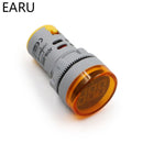 DIY Mini Digital Voltmeter 22mm Round AC 12-500V Volt Voltage Tester Meter Monitor Power LED Indicator Pilot Lamp Light Display