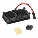 Raspberry Pi 4 Model B Dual Fan with Heat Sink Ultimate Double Cooling Fans Cooler Optional for Raspberry Pi 4B/3B+