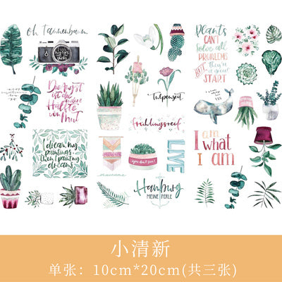 3pcs/set  2019NEW Cartoon Flowers Leaves Sticker  DIY Diary Decor Stickers Scrapbook cute Stationery journal Supplies