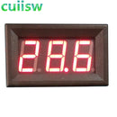 Digital Voltmeter DC 4.5V to 30V Digital Voltmeter Voltage Panel Meter Red/Blue/Green For 6V 12V Electromobile Motorcycle Car