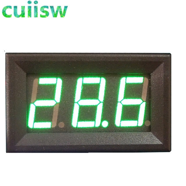 Digital Voltmeter DC 4.5V to 30V Digital Voltmeter Voltage Panel Meter Red/Blue/Green For 6V 12V Electromobile Motorcycle Car
