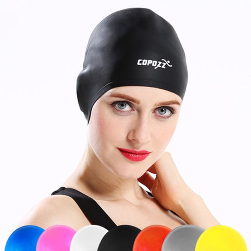 1PC Adults Swimming Caps Men Women Long Hair Waterproof Swim Pool Cap Ear Protect Large Natacion Badmuts Silicone Diving Hat