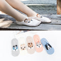 5 Pairs Lot Cotton Women Socks Female Casual Boat 3D Pack Cartoon Harajuku Unicron Cat Cute Invisiable Funny Girl Ankle Sock Set