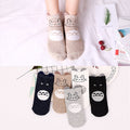 5 Pairs Lot Cotton Women Socks Female Casual Boat 3D Pack Cartoon Harajuku Unicron Cat Cute Invisiable Funny Girl Ankle Sock Set