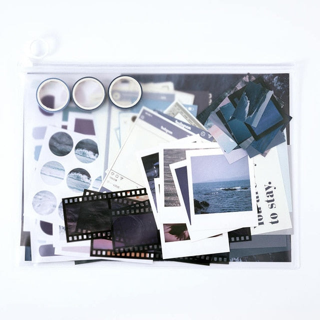 JIANWU Literary album series Tape sticker material paper set Simple   Decoration basics journal ins Writable diary