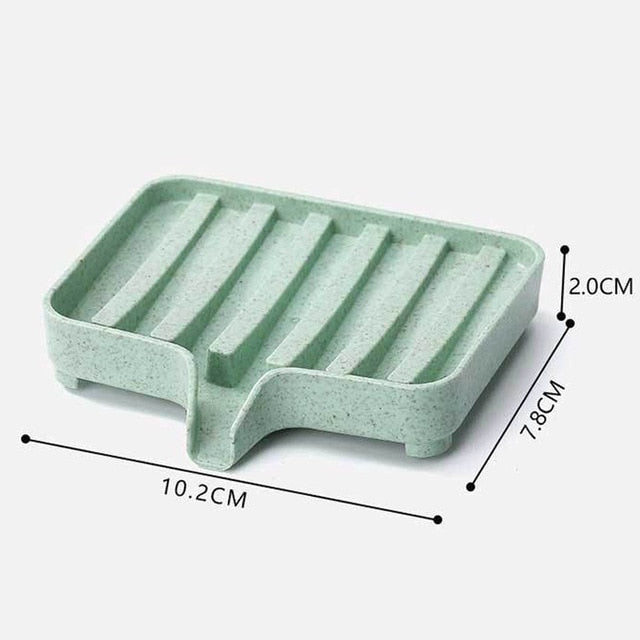 Sponge Holder PP Wheat Straw Storage Rack Drain Soap Box Tray Soapbox 1 Pcs Shower Soap Tray Tool Soap Dish Plate Holder