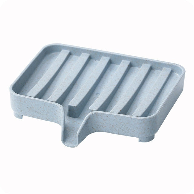 Sponge Holder PP Wheat Straw Storage Rack Drain Soap Box Tray Soapbox 1 Pcs Shower Soap Tray Tool Soap Dish Plate Holder