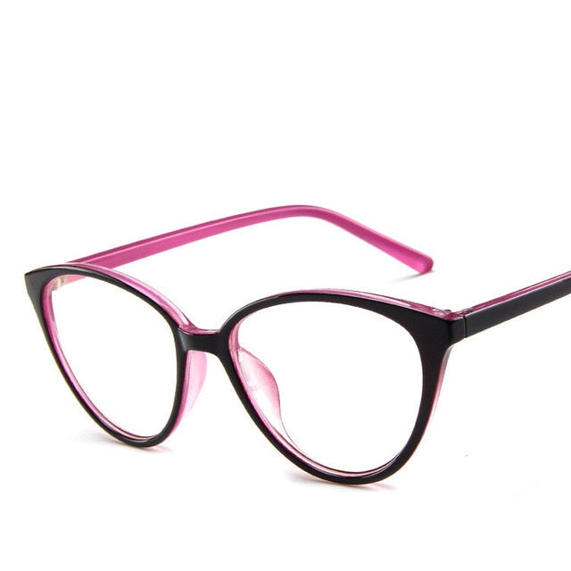 KOTTDO Fashion Women Cat Eye Eyeglasses Men Myopia Optical Glasse Frame Eye Glasses Computer Transparent Clear Frame Oculos