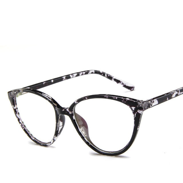 KOTTDO Fashion Women Cat Eye Eyeglasses Men Myopia Optical Glasse Frame Eye Glasses Computer Transparent Clear Frame Oculos