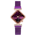 Women Square Watch Luxury Ladies Quartz Magnet Buckle Gradient Color Watches Relogio Feminino For Gift Clock