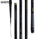 GHOTDA Ultralight SuperHard Stream Hand Pole Carbon Fiber Casting Telescopic Fishing Rods Fish Tackle 3.6/4.5/5.4/6.3/7.2 Meters