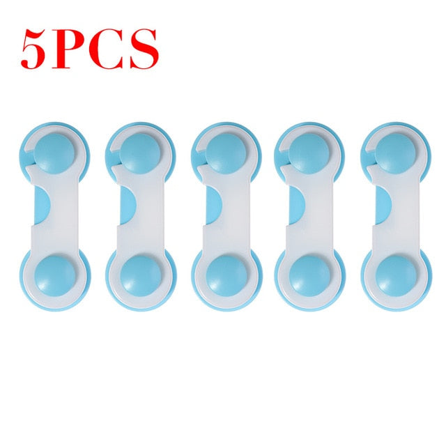 5pcs Plastic Baby Safety Protection From Children In Cabinets Boxes Lock Drawer Door  Security Product