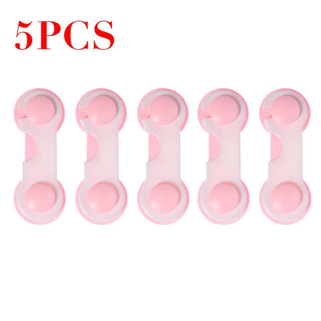 5pcs Plastic Baby Safety Protection From Children In Cabinets Boxes Lock Drawer Door  Security Product