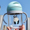 250ML Cartoon Baby Feeding Bottle Infant Children Drinking Bottle Kids PP Non-spill Portable Straw Water Bottle Drinkware