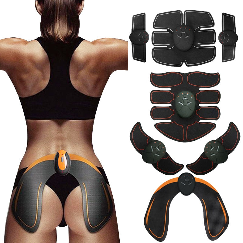 EMS Wireless Muscle Stimulator ABS Abdominal Muscle Trainer Toner Body Fitness Hip Trainer Shaping Patch Sliming Trainer Unisex