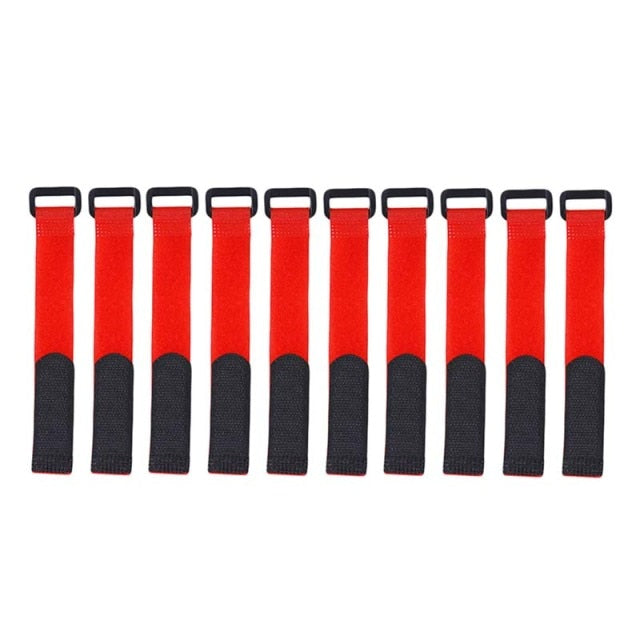 10pcs/set Reusable Fishing Rod Tie Holder Strap Suspenders Fastener Hook Loop Cable Cord Tie Belt Fishing Tackle Box Accessories