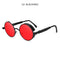 HOOBAN Classic Steampunk Sunglasses Men Women Retro Gothic Round Male's Glasses Fashion Metal Driving Goggle UV400