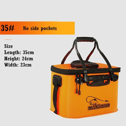 DKSAHEMTB EVA Portable Fishing Bag Folding Thicken Live Fishing Box Tank Bucket Camping Fishing Tackle Fishbox Storage Bag MJ