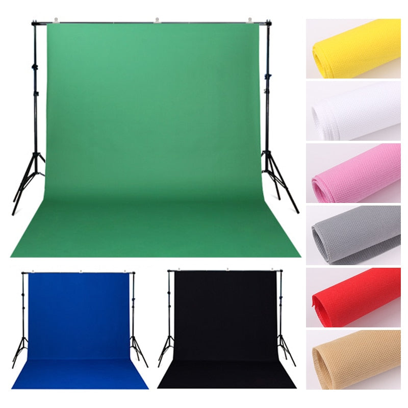 Photography Studio 1.6Mx2M/3M/4M  Non-woven Backdrop Background Solid Color Green White Black Screen Chromakey Cloth
