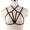 JLX.HARNESS Pentagram Bondage Body Harness Lingerie Goth Crop Tops Cage  Lingerie Harness Belt Harness Bra Rave Wear for Women