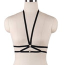 JLX.HARNESS Pentagram Bondage Body Harness Lingerie Goth Crop Tops Cage  Lingerie Harness Belt Harness Bra Rave Wear for Women