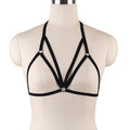 JLX.HARNESS Pentagram Bondage Body Harness Lingerie Goth Crop Tops Cage  Lingerie Harness Belt Harness Bra Rave Wear for Women