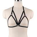 JLX.HARNESS Pentagram Bondage Body Harness Lingerie Goth Crop Tops Cage  Lingerie Harness Belt Harness Bra Rave Wear for Women