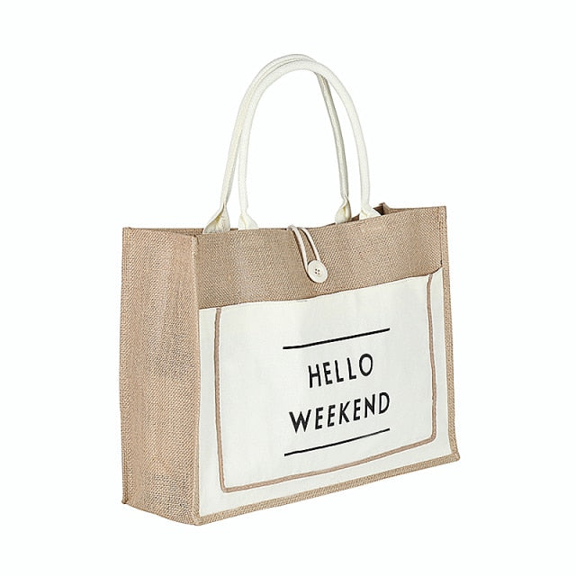 High Quality Women Linen Luxury Tote Large Capacity Female Casual Shoulder Bag Lady Daily Handbag Fresh Beach Shopping Bag