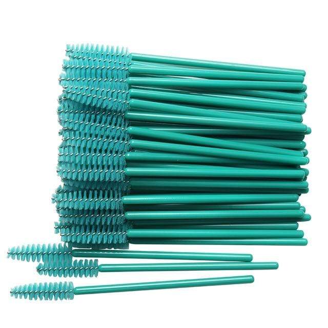 50 pcs Cosmetic Eyelash Brush  Crystal Mascara Wands Applicator Diamond Eyelashes brushes Disposable Make Up brushes Tools