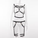 BDSM Bondage Rope Leather Harness Toys For Women Adult Game Outfit Bra And Leg Suspenders Straps Garter Belt Sex Accessories Set