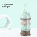 3 / 4 layers Bear Style Portable Baby Food Storage Box Essential Cereal Infant Milk Powder Box Toddle Snacks Container ZXH