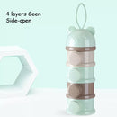 3 / 4 layers Bear Style Portable Baby Food Storage Box Essential Cereal Infant Milk Powder Box Toddle Snacks Container ZXH