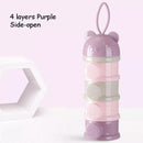 3 / 4 layers Bear Style Portable Baby Food Storage Box Essential Cereal Infant Milk Powder Box Toddle Snacks Container ZXH