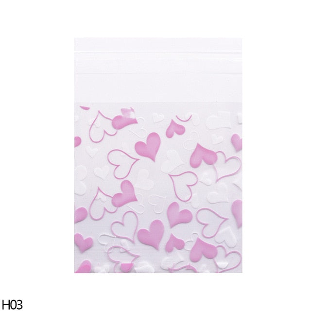 50/100pcs Heart Clear Candy Bag Transparent Plastic Bag Cookie OPP Bag For Wedding Birthday Party Deco DIY Gift Packaging Pouch