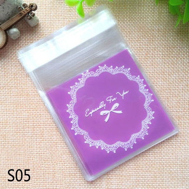 50/100pcs Heart Clear Candy Bag Transparent Plastic Bag Cookie OPP Bag For Wedding Birthday Party Deco DIY Gift Packaging Pouch