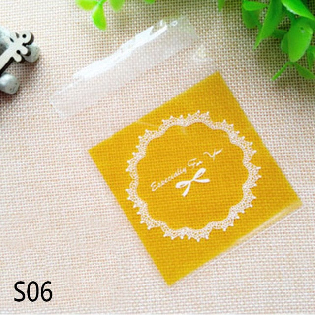 50/100pcs Heart Clear Candy Bag Transparent Plastic Bag Cookie OPP Bag For Wedding Birthday Party Deco DIY Gift Packaging Pouch