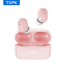 TOPK T12 Wireless Bluetooth Headphones V5.0 Touch Control Earphones Earbuds 3D Stereo Gaming Sport Headset with 350mAh battery